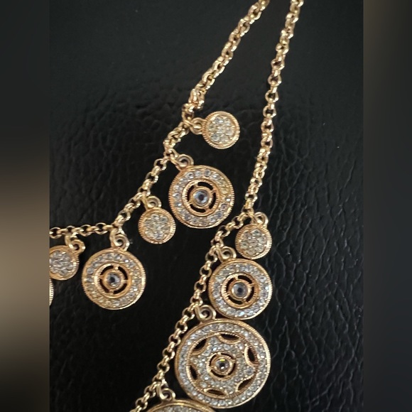 Reversible double strand necklace with stones. - Picture 3 of 5